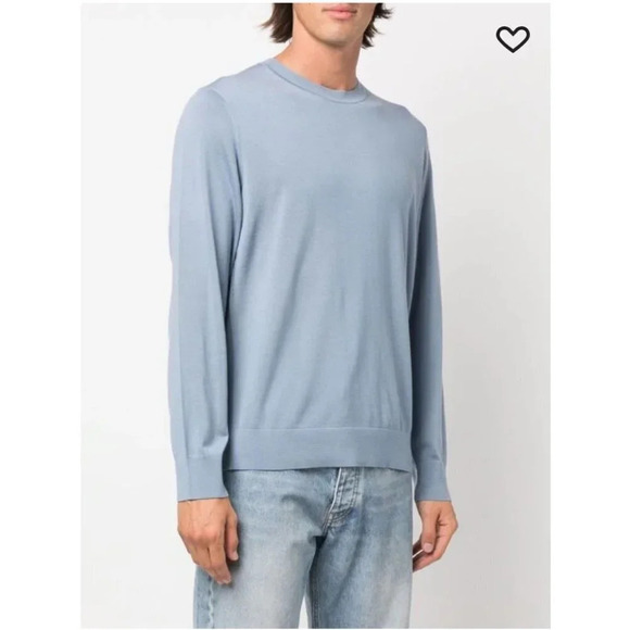 Theory 100% Wool Blue Sweater Crew Neck Regal L - Picture 1 of 13